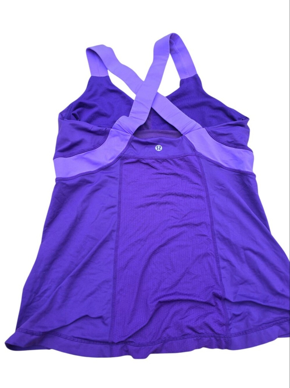 lululemon athletica Two-Tone Purple Crossback Athletic Tank